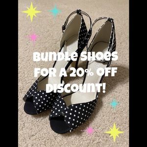 Bundle any three pairs of shoes for 20% off!